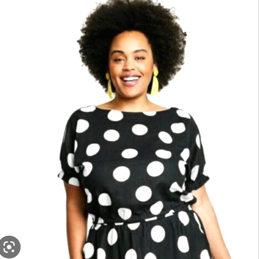 Tabitha Brown x Target Cropped Polka Dot Top